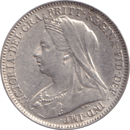 1900 SIXPENCE ( EF ) - Sixpence - Cambridgeshire Coins