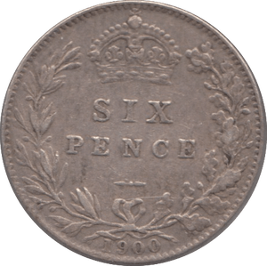 1900 SIXPENCE ( GVF ) - SIXPENCE - Cambridgeshire Coins