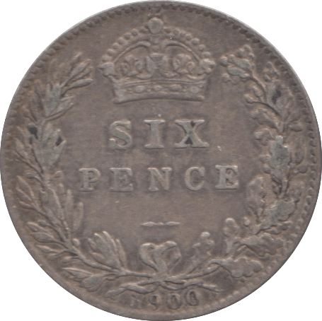 1900 SIXPENCE ( VF ) 8 - SIXPENCE - Cambridgeshire Coins