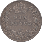 1900 SIXPENCE ( VF ) 8 - SIXPENCE - Cambridgeshire Coins