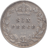 1900 SIXPENCE ( VF ) 9 - Sixpence - Cambridgeshire Coins