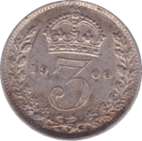 1900 THREEPENCE ( EF ) C - Threepence - Cambridgeshire Coins