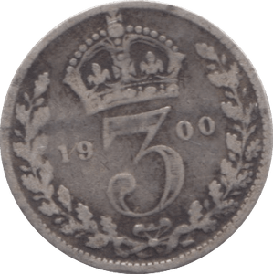 1900 THREEPENCE ( FINE ) 3 - Threepence - Cambridgeshire Coins
