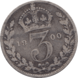 1900 THREEPENCE ( FINE ) 3 - Threepence - Cambridgeshire Coins