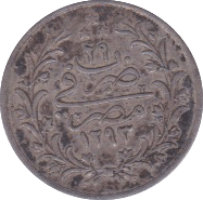 1900 TURKEY SILVER QIRSH - SILVER WORLD COINS - Cambridgeshire Coins