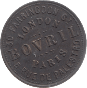 1900S FARRINGDONS LONDON PARIS BOVRIL TOKEN - Token - Cambridgeshire Coins