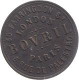 1900S FARRINGDONS LONDON PARIS BOVRIL TOKEN - Token - Cambridgeshire Coins