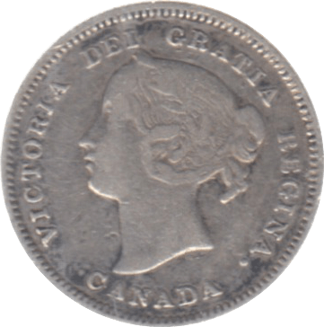 1901 CANADA SILVER 5 CENTS - SILVER WORLD COINS - Cambridgeshire Coins