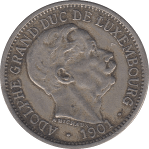 1901 CENTIMES LUXEMBOURG - WORLD COINS - Cambridgeshire Coins