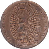 1901 EARLS COURT GIGANTIC WHEEL - Token - Cambridgeshire Coins