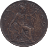 1901 FARTHING ( AUNC ) 23 - Farthing - Cambridgeshire Coins