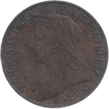 1901 FARTHING ( EF ) 18 - Farthing - Cambridgeshire Coins