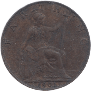 1901 FARTHING ( EF ) 18 - Farthing - Cambridgeshire Coins