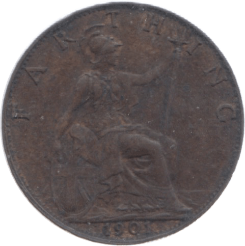 1901 FARTHING ( EF ) 18 - Farthing - Cambridgeshire Coins