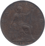 1901 FARTHING ( EF ) 18 - Farthing - Cambridgeshire Coins