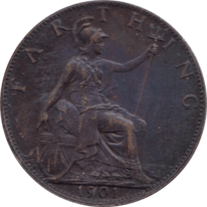 1901 FARTHING ( EF ) 1 - Farthing - Cambridgeshire Coins