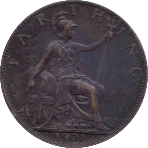 1901 FARTHING ( EF ) 1 - Farthing - Cambridgeshire Coins