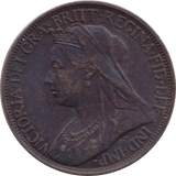 1901 FARTHING ( EF ) 1 - Farthing - Cambridgeshire Coins