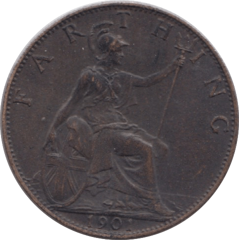1901 FARTHING ( EF ) 23 - Farthing - Cambridgeshire Coins