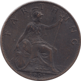 1901 FARTHING ( EF ) 23 - Farthing - Cambridgeshire Coins