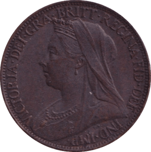 1901 FARTHING ( EF ) - Farthing - Cambridgeshire Coins