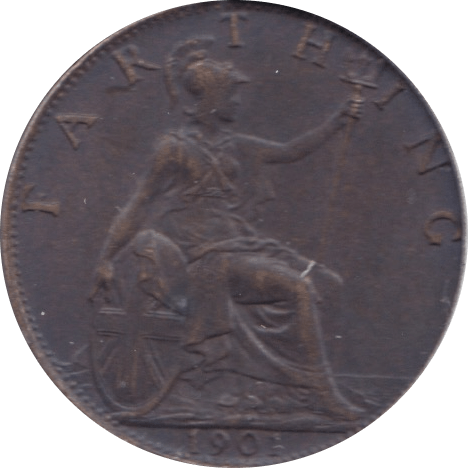 1901 FARTHING ( EF ) - Farthing - Cambridgeshire Coins