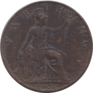 1901 FARTHING ( VF ) - Farthing - Cambridgeshire Coins
