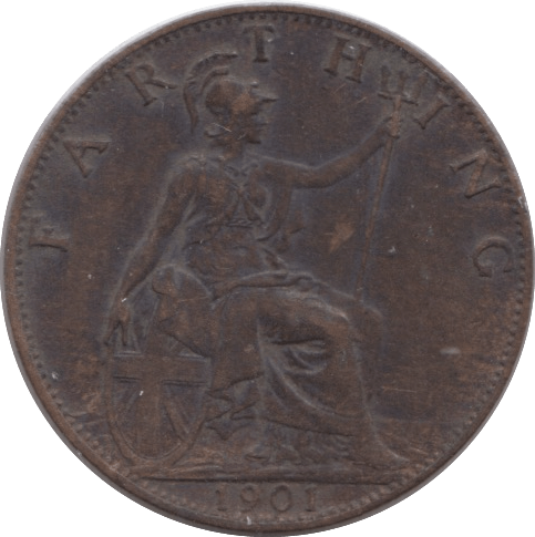 1901 FARTHING ( VF ) - Farthing - Cambridgeshire Coins