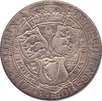 1901 FLORIN ( AUNC ) - Florin - Cambridgeshire Coins