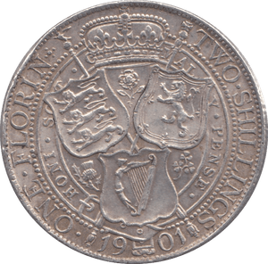 1901 FLORIN ( EF ) 3 - Florin - Cambridgeshire Coins