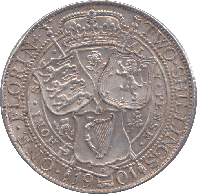 1901 FLORIN ( EF ) 3 - Florin - Cambridgeshire Coins