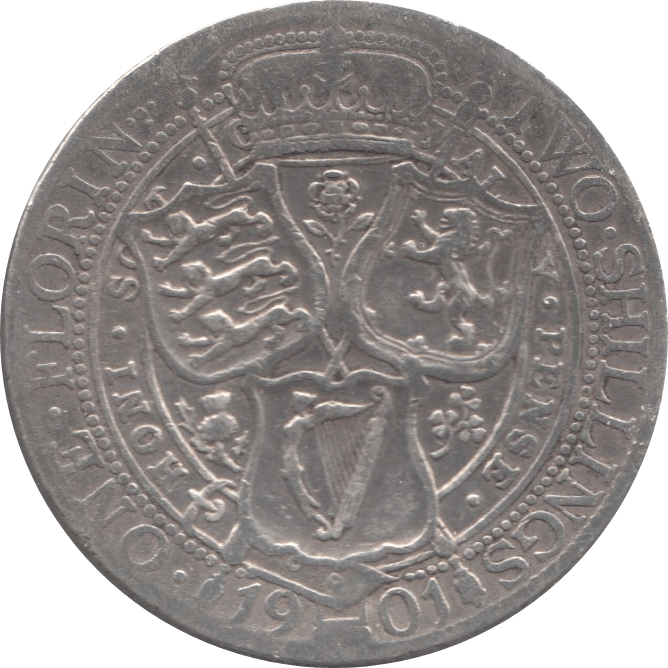 1901 FLORIN ( FINE ) 1 - Florin - Cambridgeshire Coins