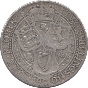 1901 FLORIN ( FINE ) 8 - Florin - Cambridgeshire Coins