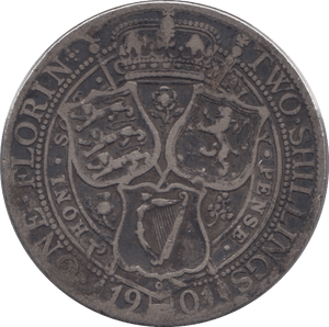 1901 FLORIN ( FINE ) 8 - Florin - Cambridgeshire Coins
