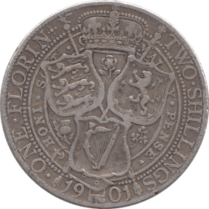 1901 FLORIN ( FINE ) - FLORIN - Cambridgeshire Coins