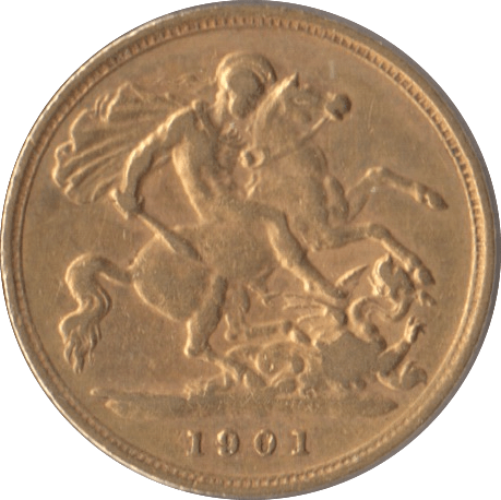 1901 GOLD HALF SOVEREIGN ( EF ) - Half Sovereign - Cambridgeshire Coins