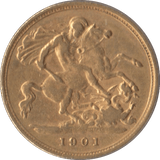 1901 GOLD HALF SOVEREIGN ( EF ) - Half Sovereign - Cambridgeshire Coins