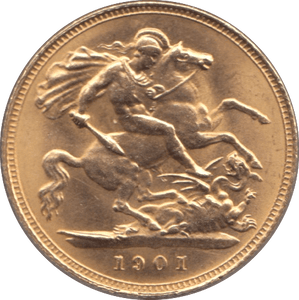 1901 GOLD HALF SOVEREIGN ( UNC ) - Half Sovereign - Cambridgeshire Coins