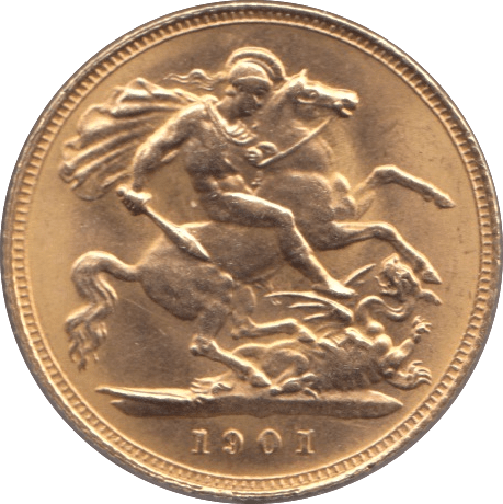 1901 GOLD HALF SOVEREIGN ( UNC ) - Half Sovereign - Cambridgeshire Coins