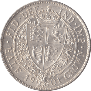 1901 HALFCROWN ( BU ) - Halfcrown - Cambridgeshire Coins