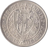 1901 HALFCROWN ( BU ) - Halfcrown - Cambridgeshire Coins