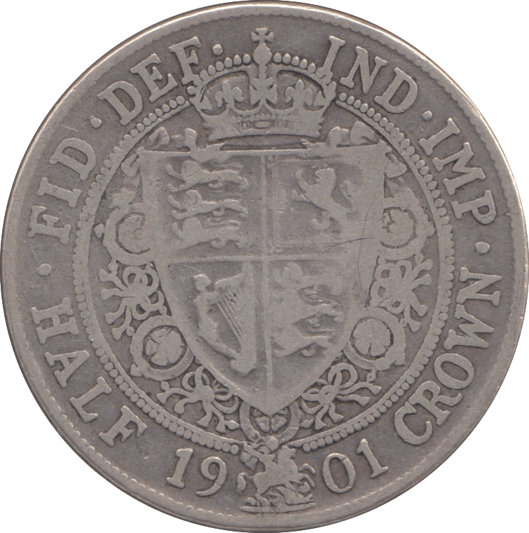 1901 HALFCROWN ( FINE ) - Halfcrown - Cambridgeshire Coins