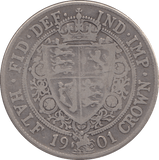 1901 HALFCROWN ( FINE ) - Halfcrown - Cambridgeshire Coins