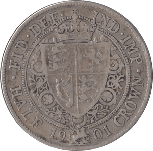 1901 HALFCROWN ( FINE ) - HALFCROWNS - Cambridgeshire Coins