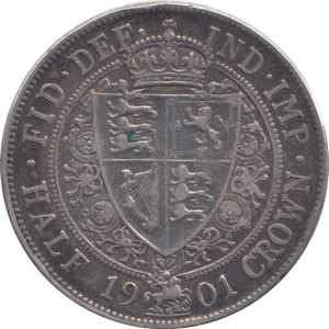 1901 HALFCROWN ( GVF ) - Halfcrown - Cambridgeshire Coins