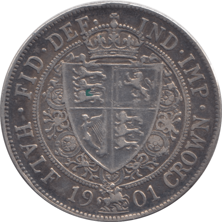 1901 HALFCROWN ( GVF ) - Halfcrown - Cambridgeshire Coins
