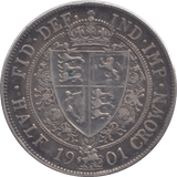 1901 HALFCROWN ( GVF ) - Halfcrown - Cambridgeshire Coins