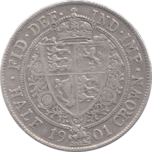 1901 HALFCROWN ( VF ) 6 - Halfcrown - Cambridgeshire Coins