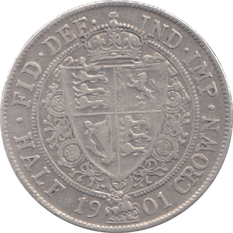1901 HALFCROWN ( VF ) 6 - Halfcrown - Cambridgeshire Coins