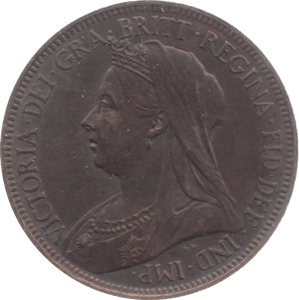 1901 HALFPENNY ( AUNC ) - Halfpenny - Cambridgeshire Coins